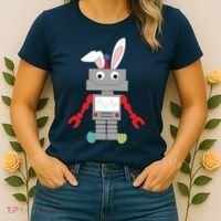Easter Bunny Robot Women's T-Shirt thumb 2