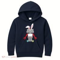 Easter Bunny Robot Kids Hoodie thumb 0