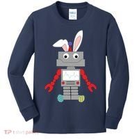 Easter Bunny Robot Kids Long Sleeve Shirt thumb 0