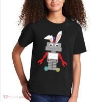 Easter Bunny Robot Kids T-Shirt thumb 2