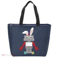 Easter Bunny Robot Tote Bag thumb 0
