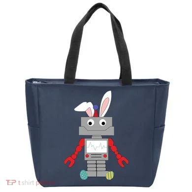 Easter Bunny Robot Tote Bag