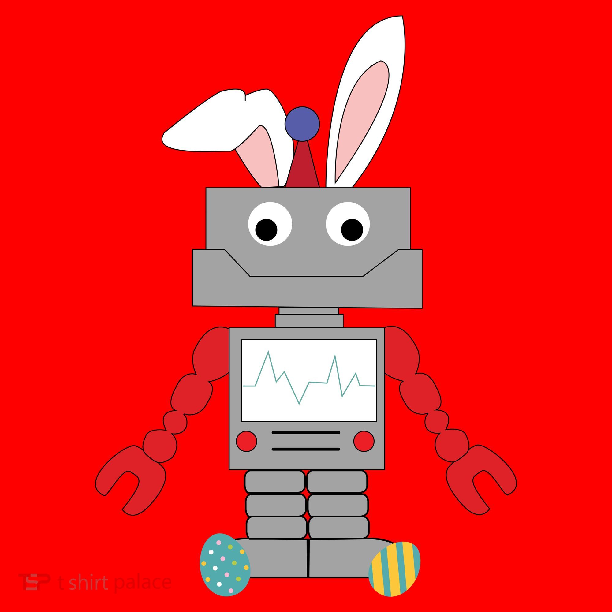 Easter Bunny Robot Santa Hat