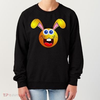 Easter Bunny Simley Emoji Women's Sweatshirt
