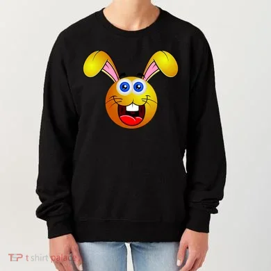 Easter Bunny Simley Emoji Women's Sweatshirt
