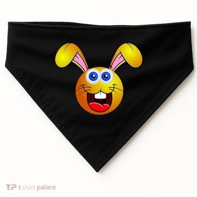 Easter Bunny Simley Emoji USA-Made Doggie Bandana