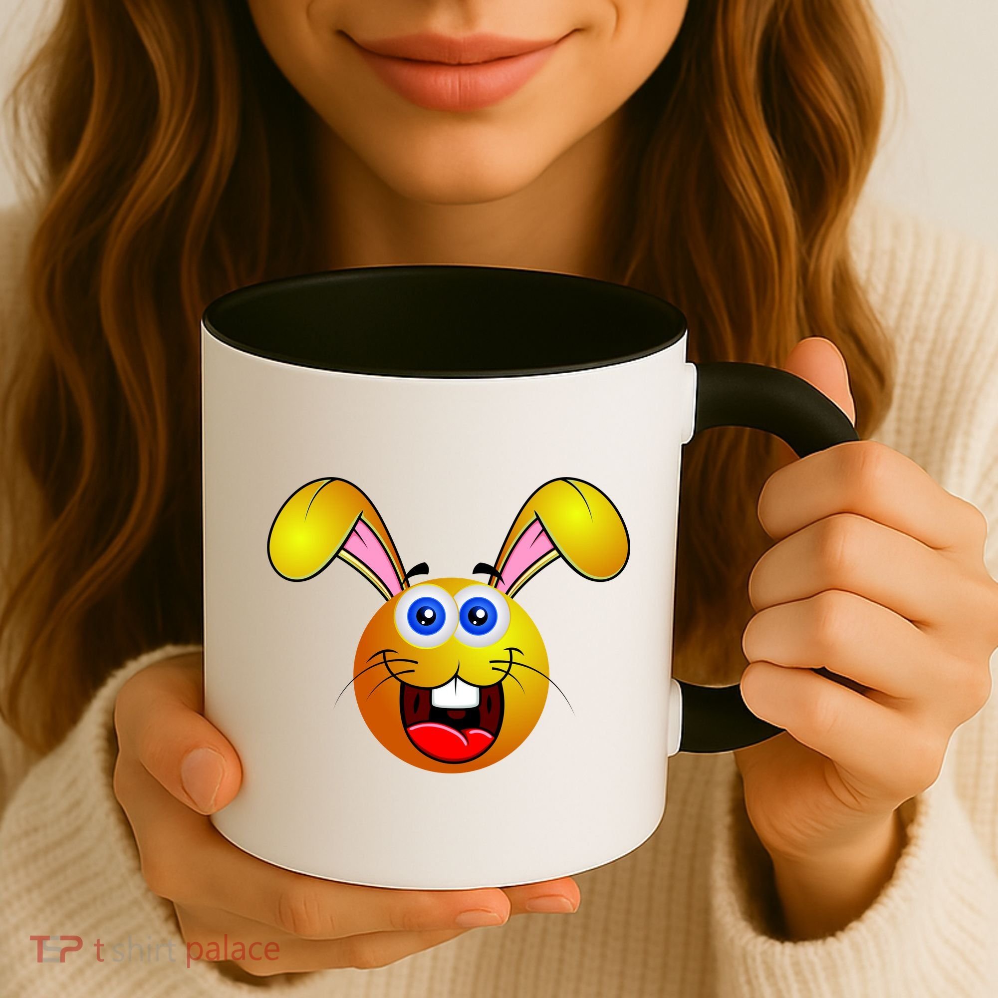 Easter Bunny Simley Emoji Coffee Mug