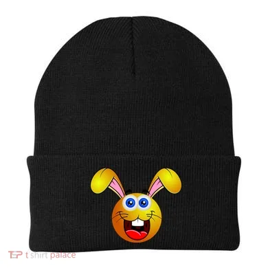 Easter Bunny Simley Emoji Beanie