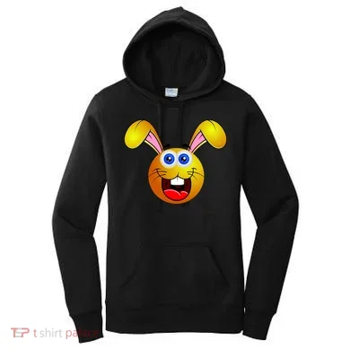 Easter Bunny Simley Emoji Women's Hoodie