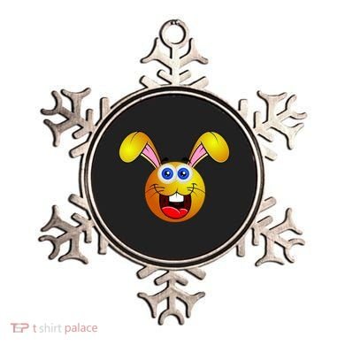 Easter Bunny Simley Emoji Ornament