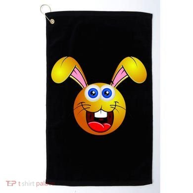 Easter Bunny Simley Emoji Golf Towel