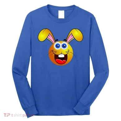 Easter Bunny Simley Emoji Long Sleeve Shirt