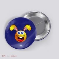 Easter Bunny Simley Emoji Button thumb 0