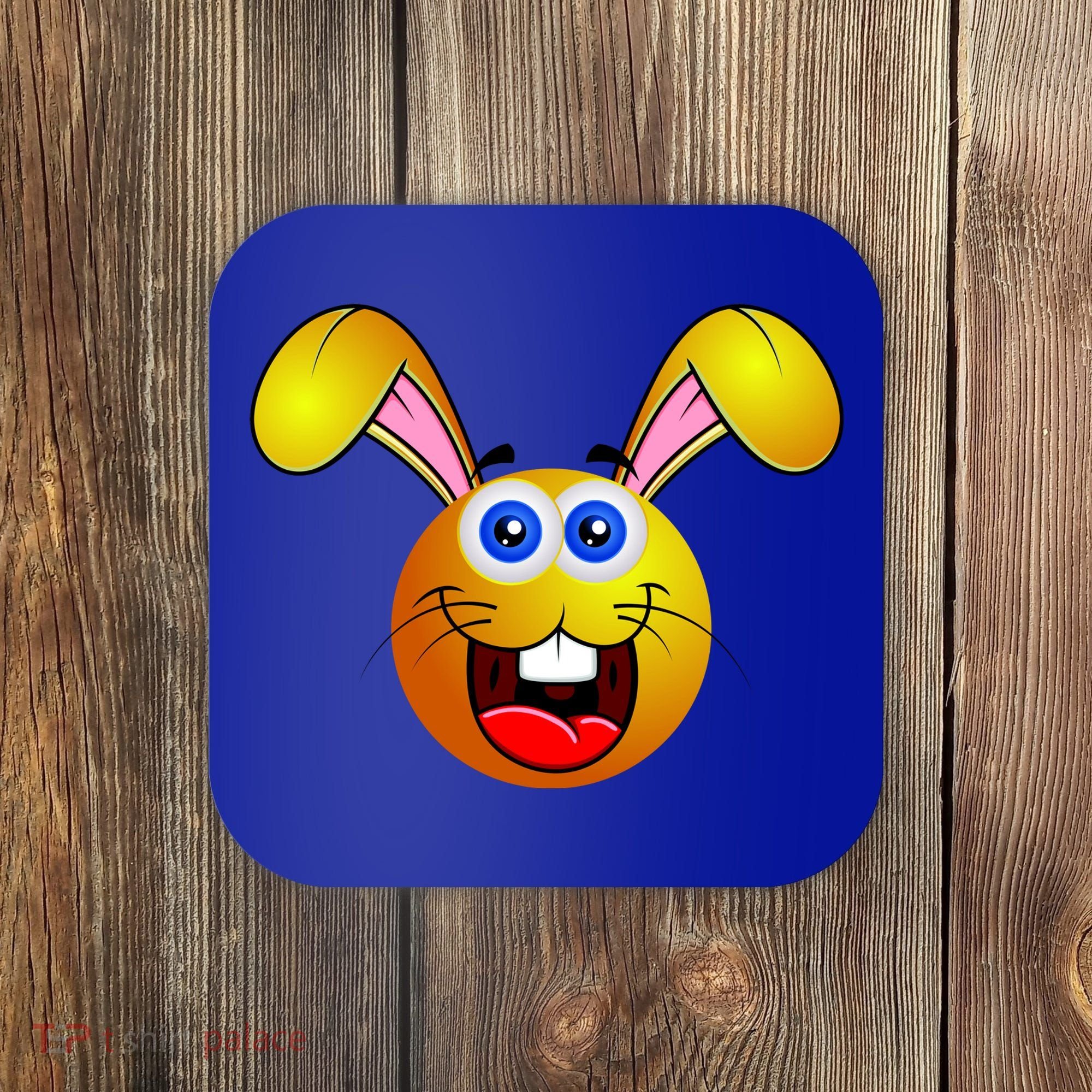 Easter Bunny Simley Emoji Coaster