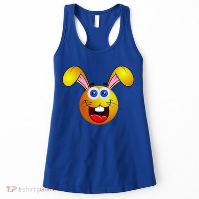 Easter Bunny Simley Emoji Women's Tank Top