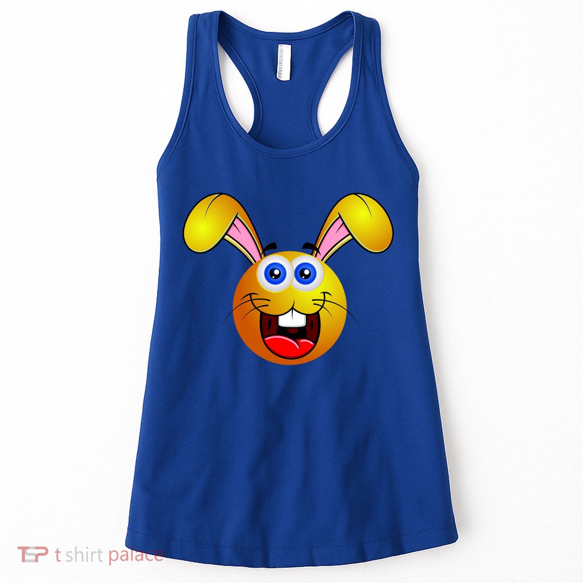 Easter Bunny Simley Emoji Women's Tank Top