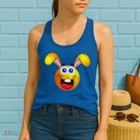 Easter Bunny Simley Emoji Women's Tank Top thumb 2