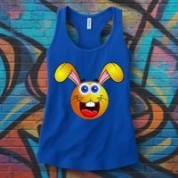 Easter Bunny Simley Emoji Women's Tank Top thumb 3