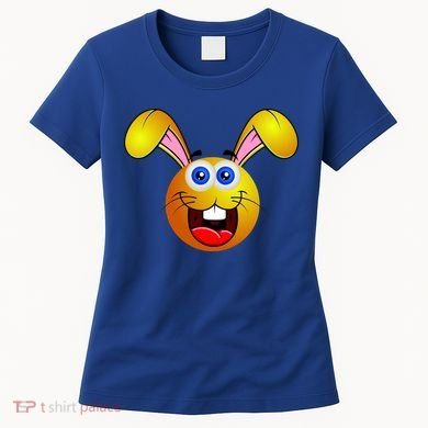 Easter Bunny Simley Emoji Women's T-Shirt