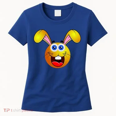 Easter Bunny Simley Emoji Women's T-Shirt