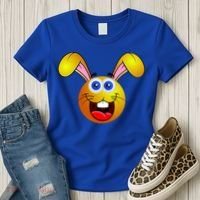Easter Bunny Simley Emoji Women's T-Shirt thumb 3