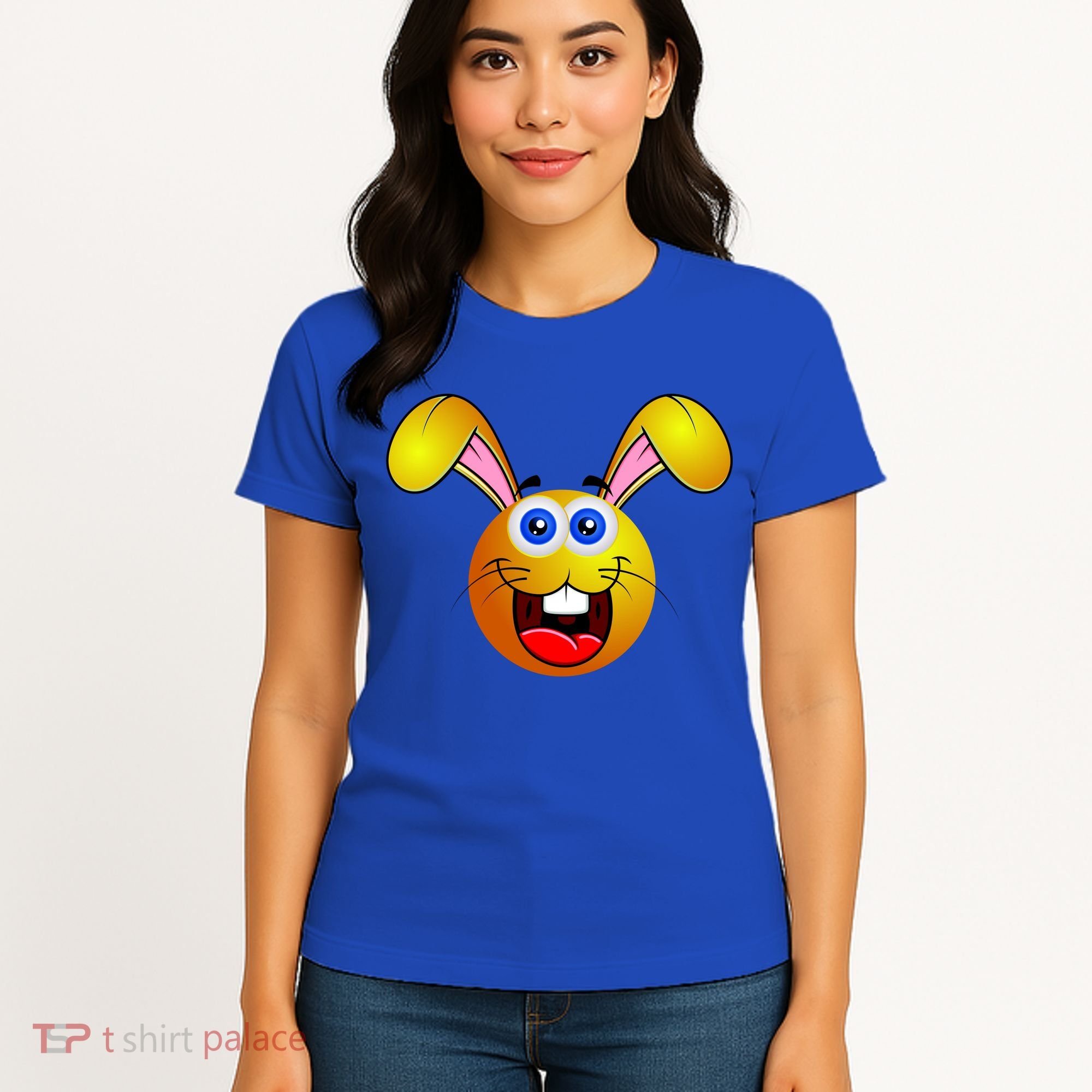 Easter Bunny Simley Emoji Women's T-Shirt