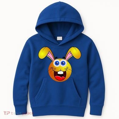 Easter Bunny Simley Emoji Kids Hoodie