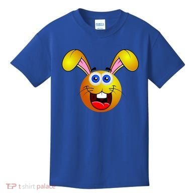Easter Bunny Simley Emoji Kids T-Shirt