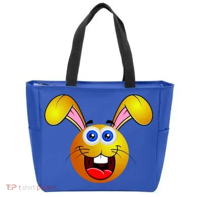 Easter Bunny Simley Emoji Tote Bag
