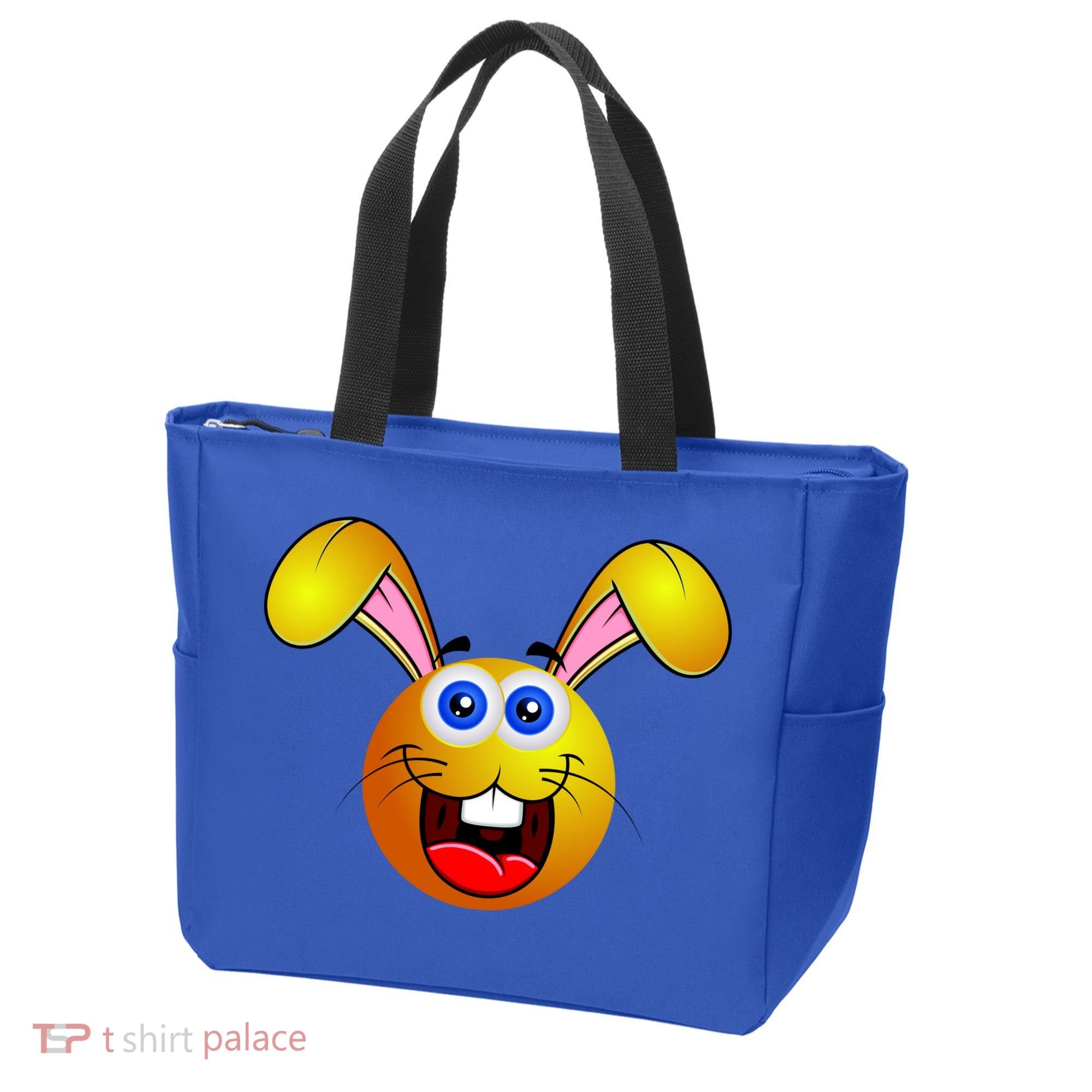Easter Bunny Simley Emoji Tote Bag