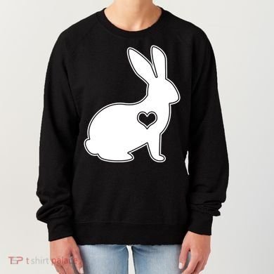 Easter Bunny Simple Love Heart Women's Sweatshirt