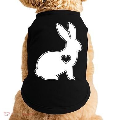 Easter Bunny Simple Love Heart Doggie Tank