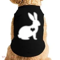 Easter Bunny Simple Love Heart Doggie Tank thumb 0