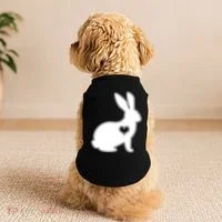 Easter Bunny Simple Love Heart Doggie Tank thumb 2