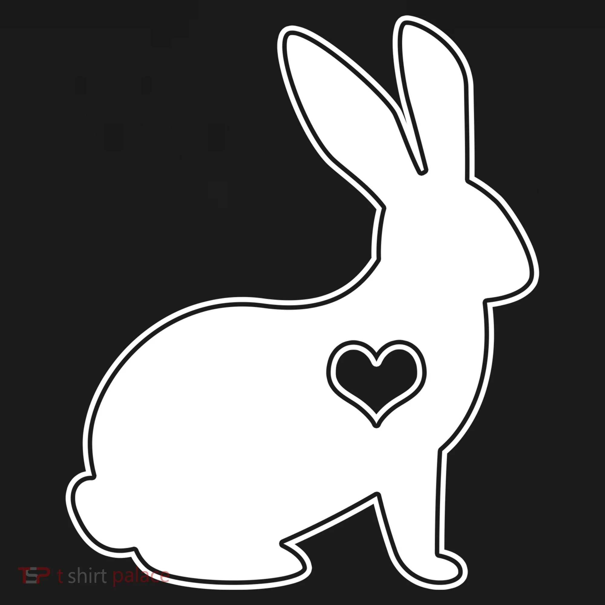 Easter Bunny Simple Love Heart Doggie Tank