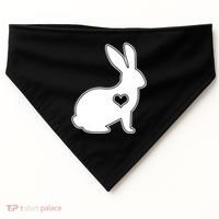 Easter Bunny Simple Love Heart USA-Made Doggie Bandana thumb 0