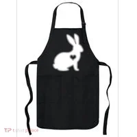 Easter Bunny Simple Love Heart Apron thumb 0