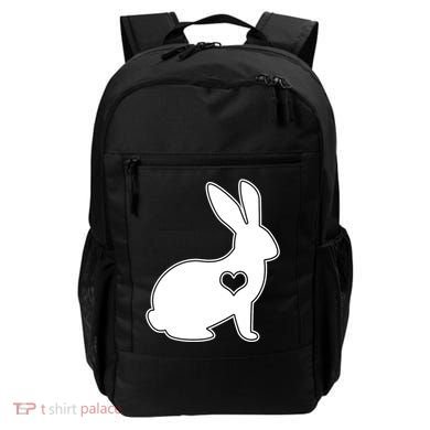 Easter Bunny Simple Love Heart Backpack