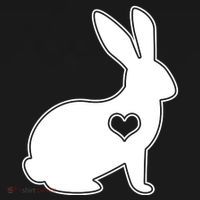 Easter Bunny Simple Love Heart Backpack thumb 2