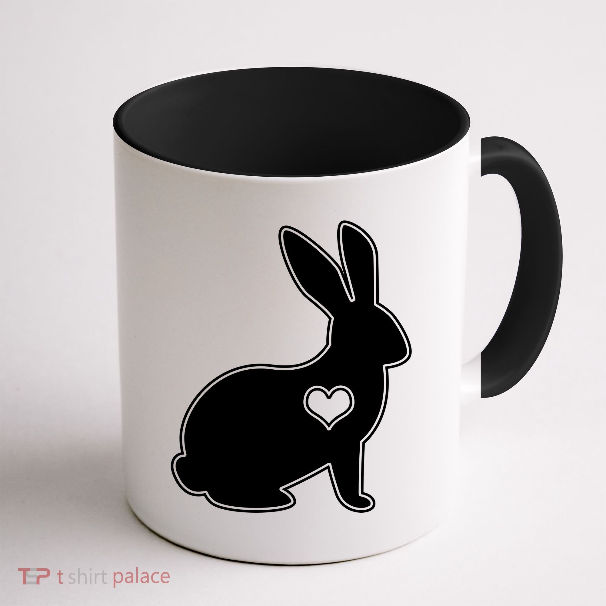 Easter Bunny Simple Love Heart Coffee Mug