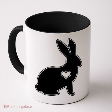 Easter Bunny Simple Love Heart Coffee Mug
