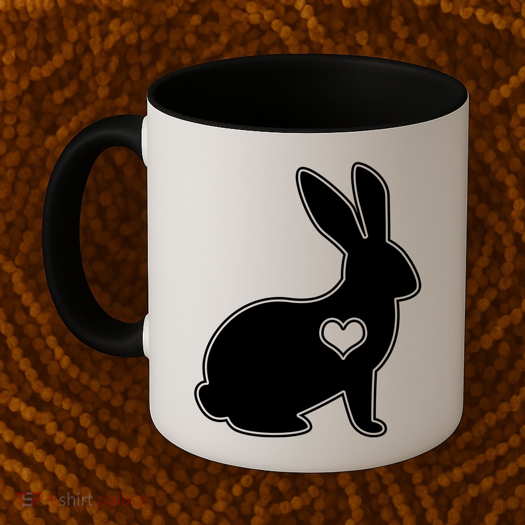 Easter Bunny Simple Love Heart Coffee Mug