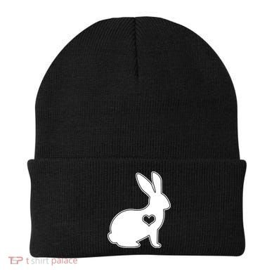 Easter Bunny Simple Love Heart Beanie