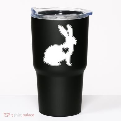 Easter Bunny Simple Love Heart Tumbler