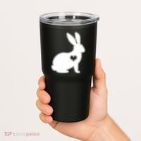 Easter Bunny Simple Love Heart Tumbler thumb 2