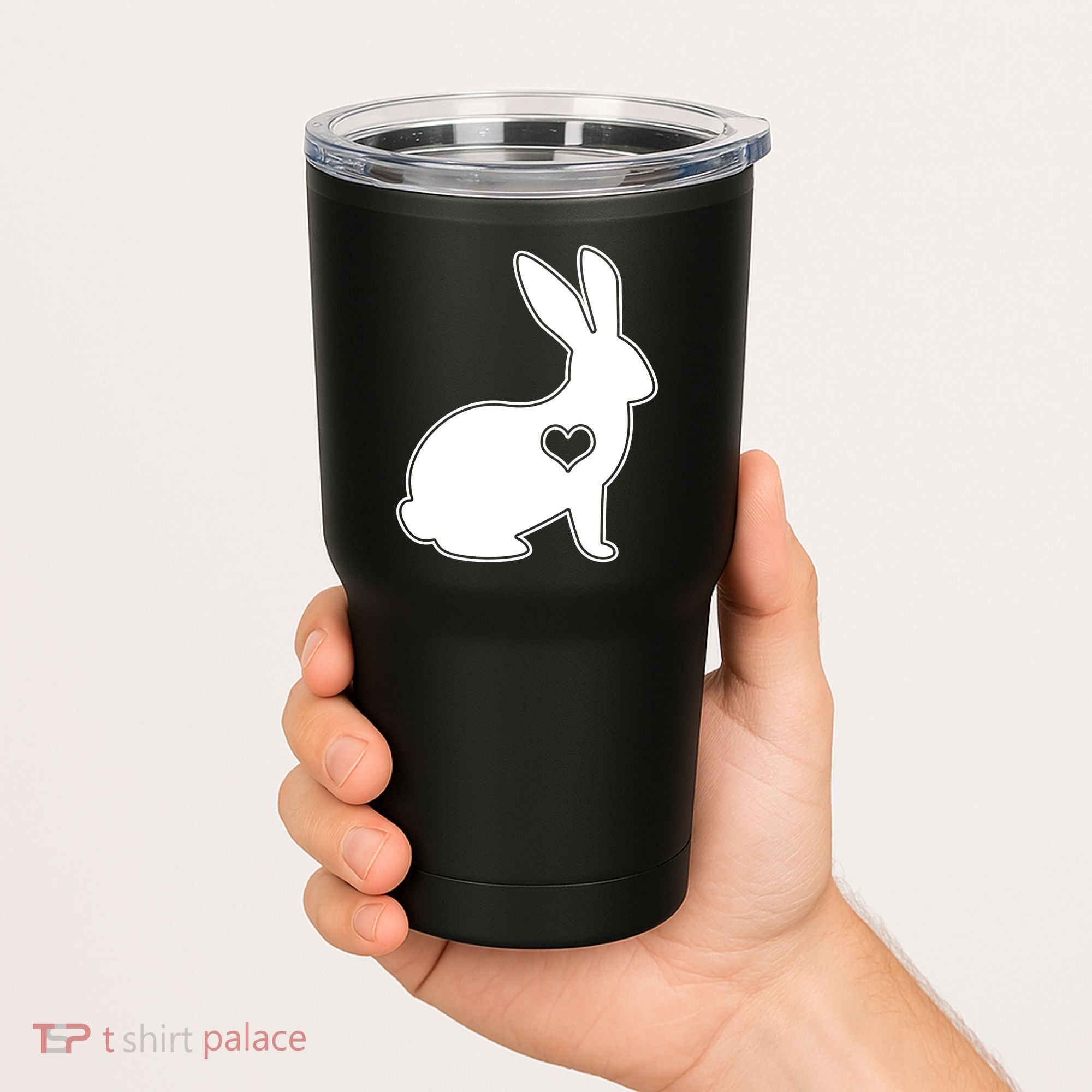 Easter Bunny Simple Love Heart Tumbler