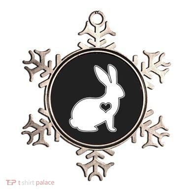 Easter Bunny Simple Love Heart Ornament