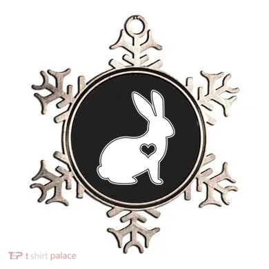 Easter Bunny Simple Love Heart Ornament