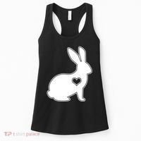 Easter Bunny Simple Love Heart Women's Tank Top thumb 0