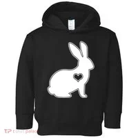 Easter Bunny Simple Love Heart Toddler Hoodie thumb 0